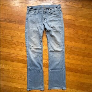 Stylish Light Blue Women's Straight Boot Leg Jeans